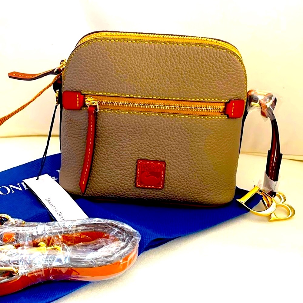 New with tags Dooney & Bourke Taupe Nice Size Crossbody